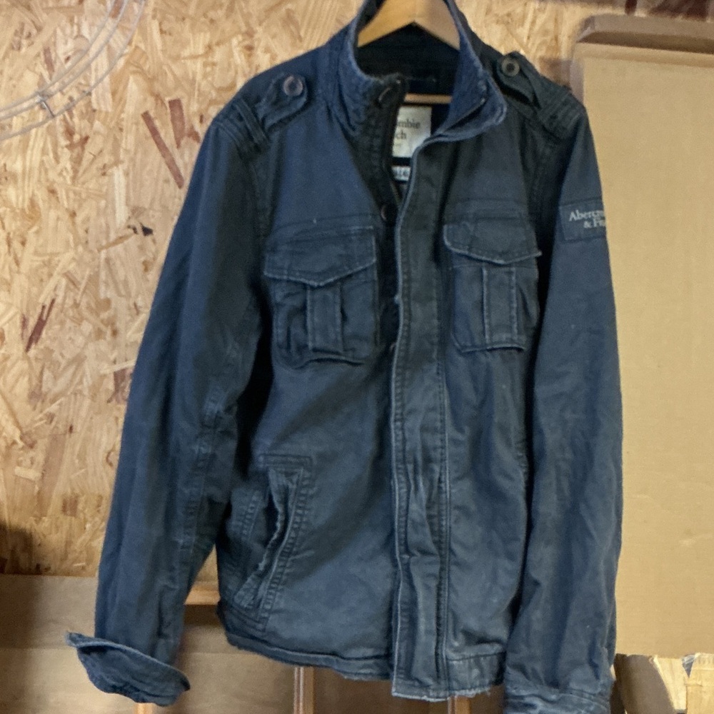 Abercrombie & Fitch Navy Military-Style Field Jacket